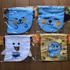 Qooキャラクター巾着袋　4種セット　ハロウィン
