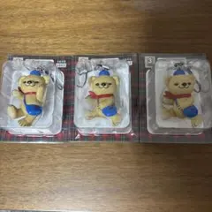 ぽすくまフィギュアストラップ　3個セット