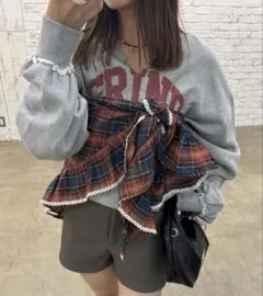 ciaopanic マルチWAY フリルビックスカーフ チェック柄 タグ付き