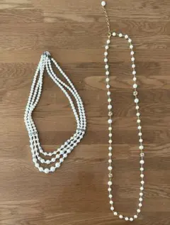 【美品】パール風ネックレス 2点セット