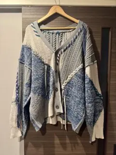 HARE ステッチキリカエニットカーディガン グレーのサムネイル
