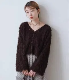 Kastane 【2WAY】 モンスターカーディガン ブラウン