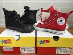 コンバース キッズスニーカー 黒 ・赤2足セット15cm 未使用品