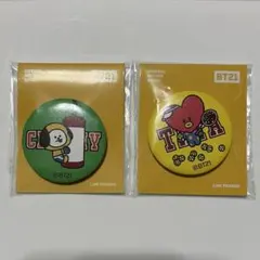BT21 缶バッジ TATA CHIMMY 2個セット　未使用のサムネイル
