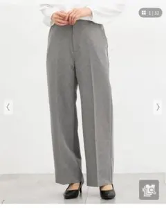 【Honeys】ストレートパンツ SS（杢チャコール）