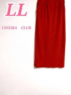 CINEMA CLUB タイトスカート レッド LLサイズ ロング丈　大人っぽいのサムネイル