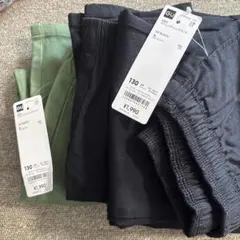 GU ストレッチシェフパンツ 130 3セット
