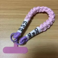 スマホストラップ(ホルダー付き)ピンク/パープル