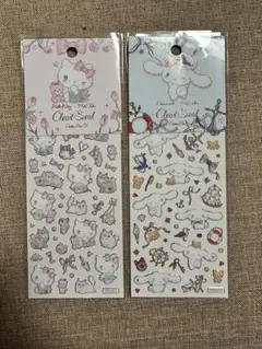 キティ シナモロール×たけいみき ふち箔クリアシール 2枚セット