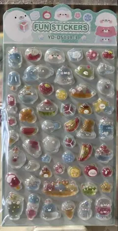 3D 硬い樹脂の シール 夏の スイーツ