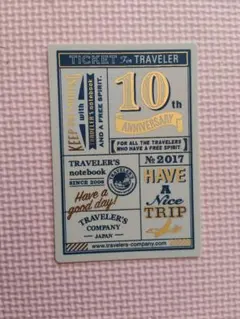 トラベラーズノート 10th10周年2017限定下敷　パスポートサイズ
