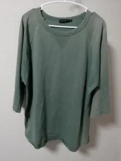 NIKO AND ... グリーン系 フェード 七分袖Tシャツ Mサイズ