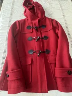 BURBERRY BLUE LABEL レッド ダッフルコート フード付き