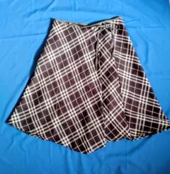 【BURBERRY BLUELABEL】巻きスカート風　フレアスカート