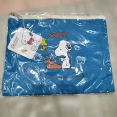 【*新品未使用*】スヌーピー コットンポーチ 青