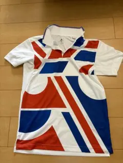 adidas ポロシャツ L 白/赤/青　ゴルフ用として使用