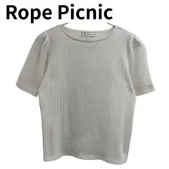 Rope Picnic ロペピクニック 半袖 ニットトップス アイボリー