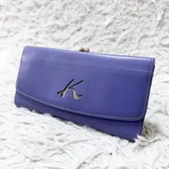 未使用　キタムラ　長財布　がま口　パープルのサムネイル