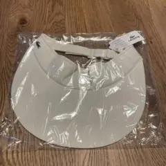 LACOSTE ホワイト サンバイザー フリーサイズ