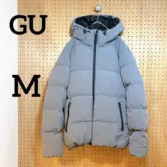 【GU】メンズ中綿ジャケット グレー M 高見え ダウンジャケット風