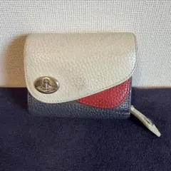 超美品 ヴィヴィアンウエストウッド ダブルフラップ 長財布 バイカラー