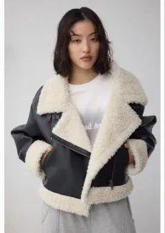 AZUL by moussyフェイクレザー フェイクムートンジャケット