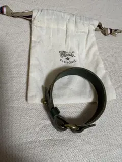 IL BISONTE イルビゾンテ グリーンレザーブレスレット