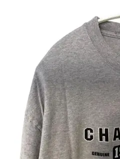 681❶ Champion グレー ロングスリーブ Tシャツ