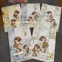 ハンドメイド♪ 窓付き平袋　5枚セット♡のサムネイル