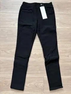 ブラック スリムフィットパンツ Ｌサイズ 裏起毛