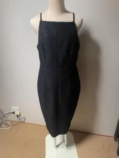 Ｈ&M装飾 黒 ノースリーブ タイトワンピース