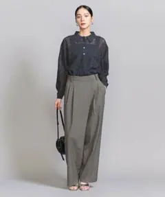 【新品未使用】UNITED ARROWS 2タック ラップパンツ ウォッシャブル