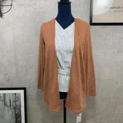 美品 IEDIT Tシャツ カットソー 長袖 カーディガン レイヤード風 M