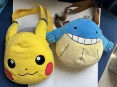 ポケットモンスター　ピカチュウ・ホエルコ型水筒 肩掛けぬいぐるみ　バッグ