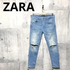 ZARA ザラ メンズ ダメージスキニーデニム スキニージーンズ w32