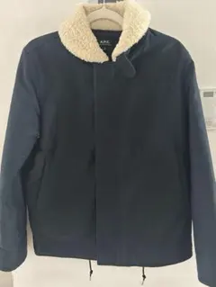 A.P.C. ネイビー ボア襟ジャケット S