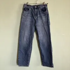ユニクロ　 リラックス　 テーパード　 ウォッシュブルー デニム 　23インチ