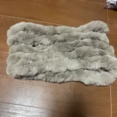 グレー ファー ネックウォーマー