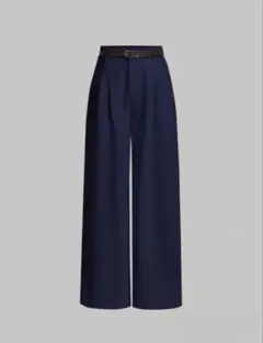 shein mod 無地ハイウエストストレートパンツ