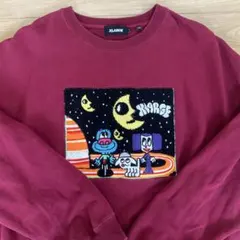 【本日限定最終値下げ】XLARGE 宇宙テーマ 刺繍トレーナー