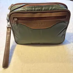 REIRIKA MATE クラッチバッグ セカンドバッグ　ポーチ　緑/ブラウン