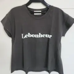 メルベイユアッシュ レディースTシャツ フレンチ袖 Mサイズ チャコールグレーのサムネイル