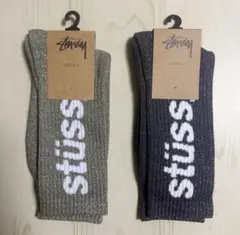 二足セット stussy ステューシー ラメ ソックス 靴下 メンズ