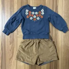 100㎝ 女の子 上下2点セット la poche biscuit RIO