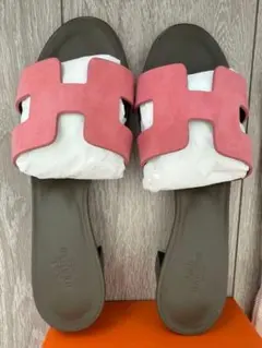美品 HERMES エルメス オラン トワルH フリンジ サンダル 38.5 - メルカリ