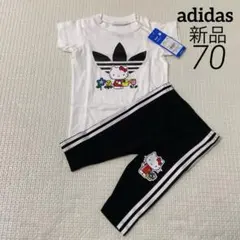 アディダス 新品 Tシャツワンピース レギンスパンツ 70 半袖 キティちゃん