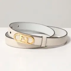 【サイズ75】FENDI FFロゴ ナローベルト　Whiteのサムネイル