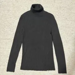 【UNIQLO】エクストラファインメリノリブタートルネックセーター　L