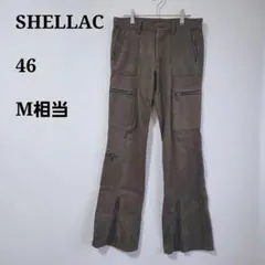 シェラック　メンズ カーゴパンツ オリーブ　カーキ　 ジップポケット ストリートのサムネイル
