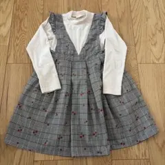 la poche biscuit チェック柄ワンピース 120